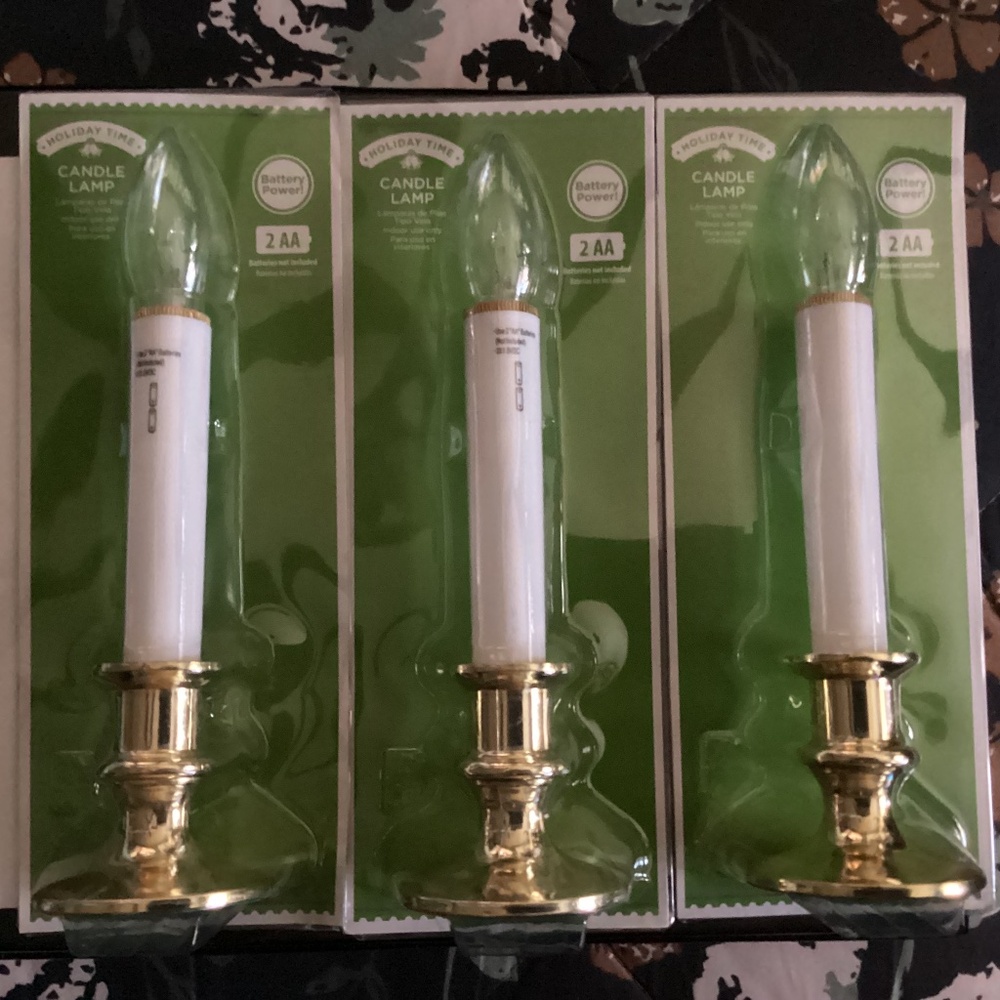 Holiday Time Candle Lamp Bundle of 3 New
